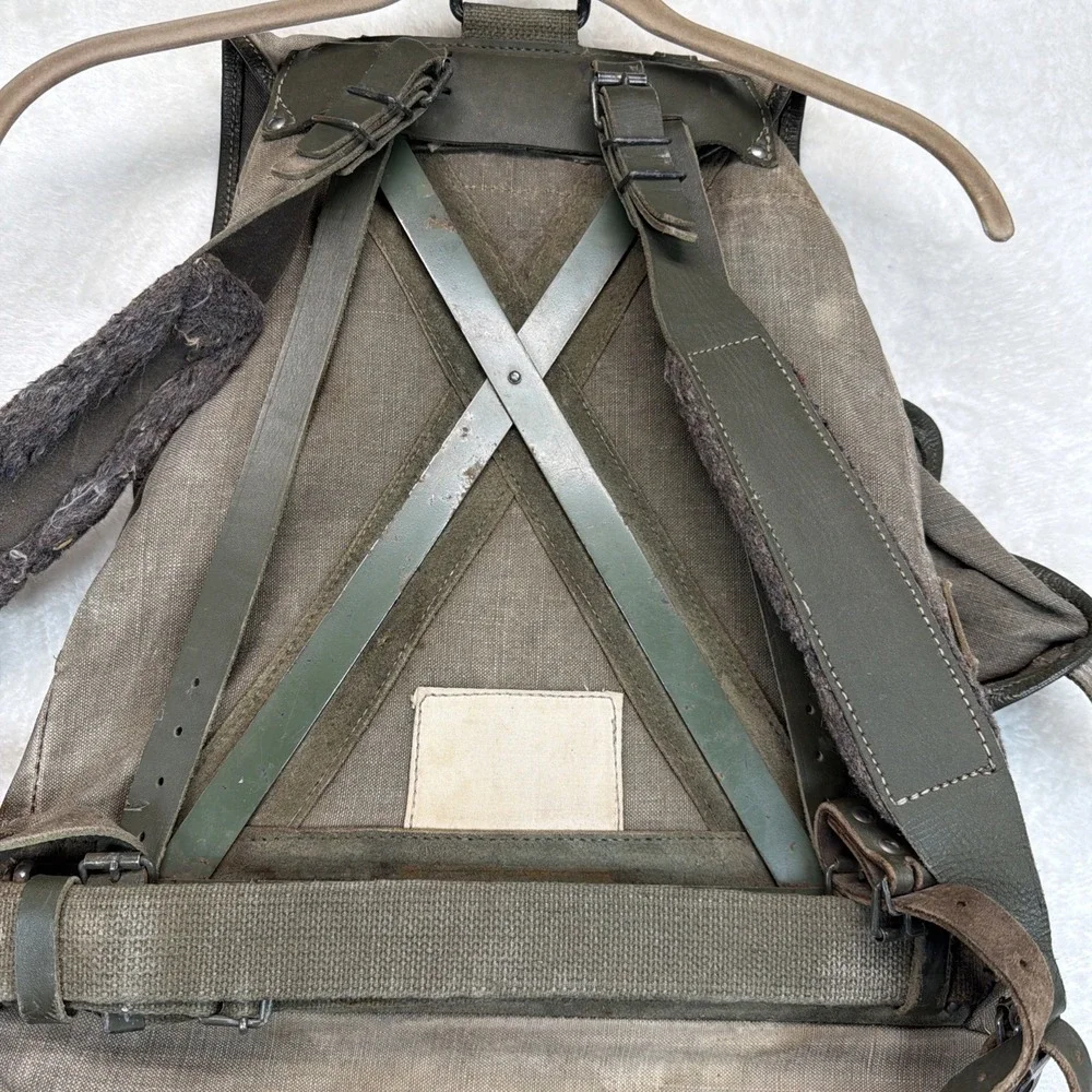 Vintage Lafuma Canvas External Frame Backpack Rucksack Made in France Hiking